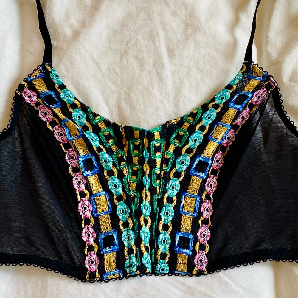 Chained in lace bustier